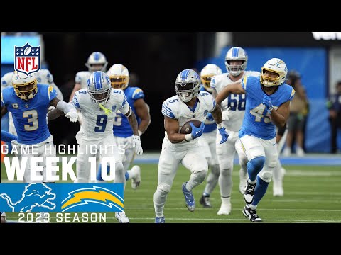 Detroit Lions vs. Los Angeles Chargers | 2023 Week 10 Game Highlights